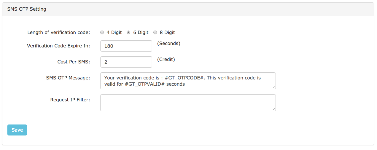 API FOR SMS OTP API FOR SMS OTP