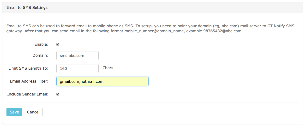 Email to SMS Email to SMS